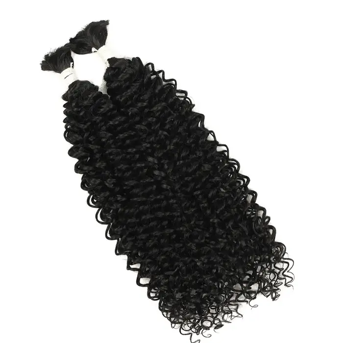 2 pièces de tresses synthétiques bouclées crépues de 30 pouces, cheveux en vrac, fibre organique, sa