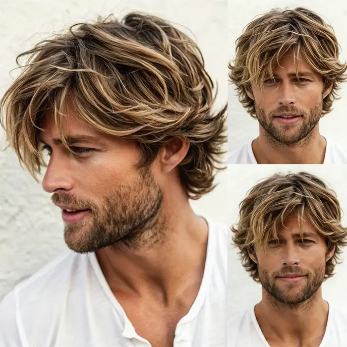 Perruque courte pour homme en cheveux naturels