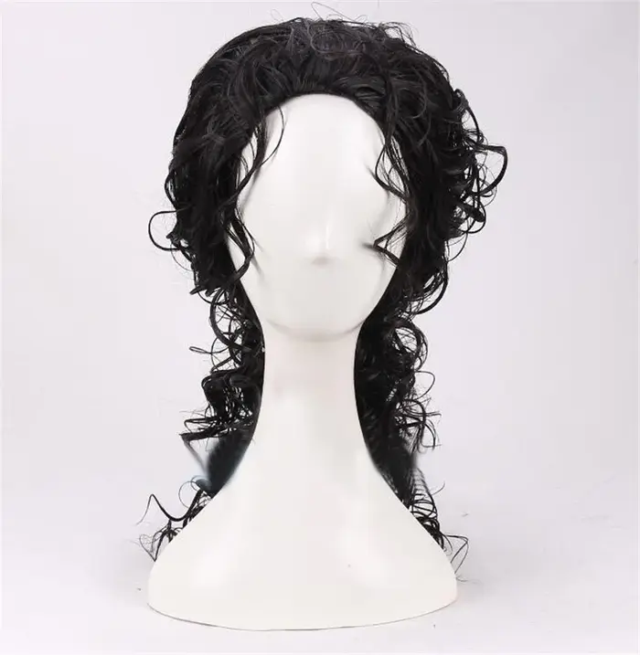 Perruque de Cosplay noire de Michael Jackson