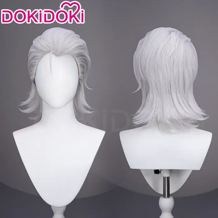 En STOCK belle X Lin Ling perruque Anime TO BE HERO X Cosplay DokiDoki hommes 30 cm noir gris cheveux