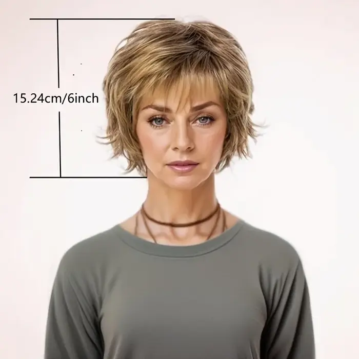 Nouveau style de perruques synthétiques dorées dégradées pour femmes d'âge moyen et âgées pour occasions spéciales