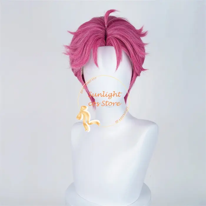 Perruque de Cosplay Anime Rose 30cm