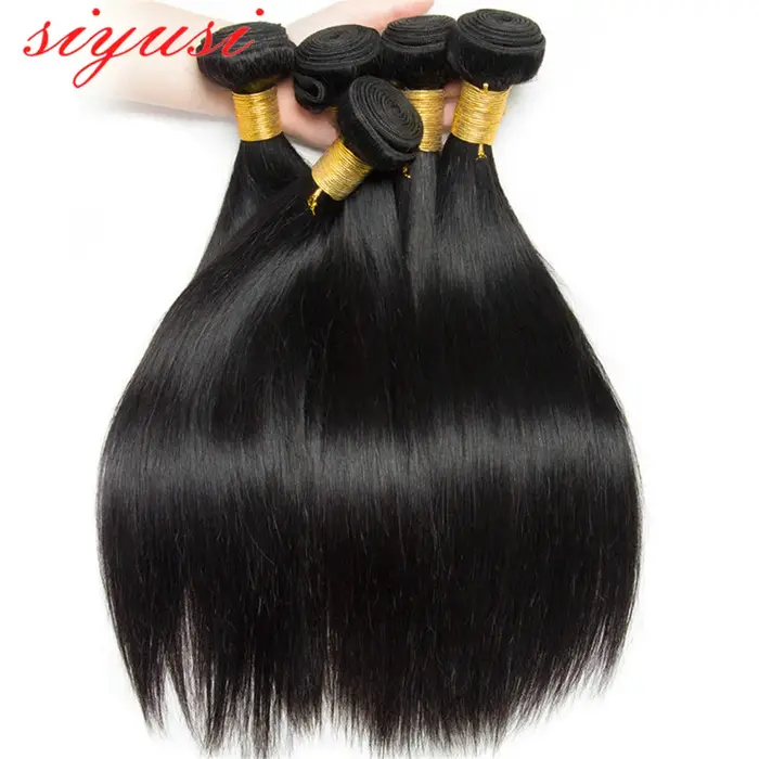 Paquets brésiliens de cheveux raides 1/3/4 pièces 100%