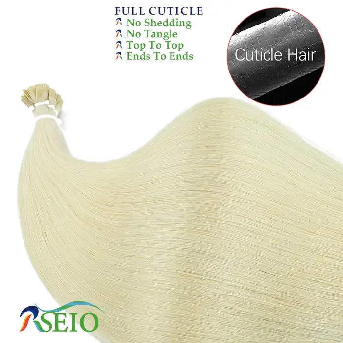 Extensions de Cheveux Lisses à Pointe Plate