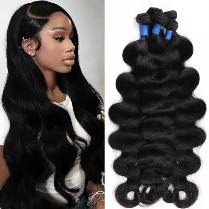 Extensions de cheveux naturels brésiliens 12A, 40 pouces, ondulés, 3 ou 4 paquets, cheveux Remy, ond