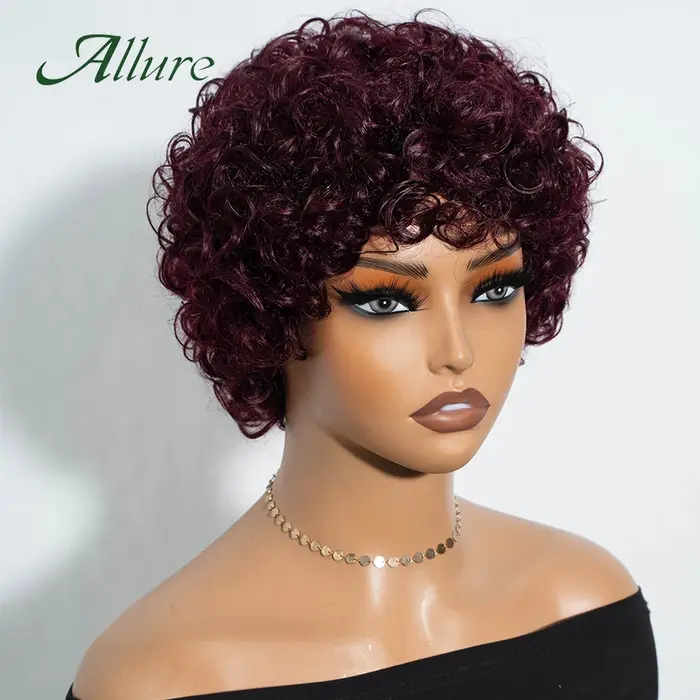 Perruques en cheveux humains Jerry Curly pour femmes noires