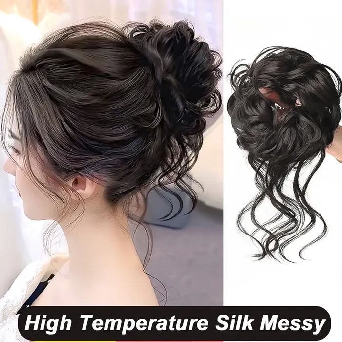 Extension de Chignon synthétique en désordre