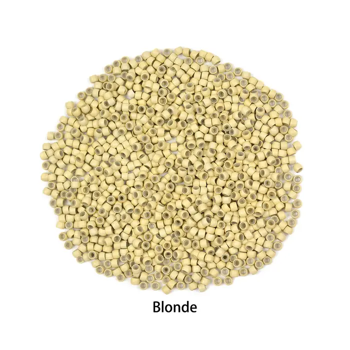 500 pièces Microring Extensions de cheveux 3.0X1.5X1.5mm perles