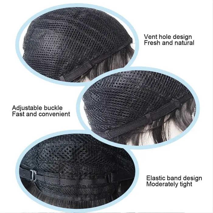 Perruque synthétique courte bouclée pour hommes