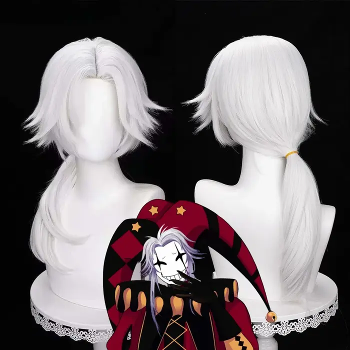 Perruque de Cosplay Anime The Freak Circus Pierrot pour hommes et femmes