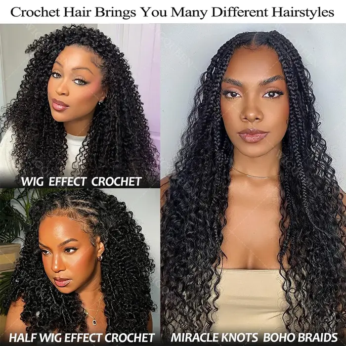 Miracle Knots Afro Kinky Curly Crochet Human Hair Small Spirals Curly Human Crochet Hair For Braid R