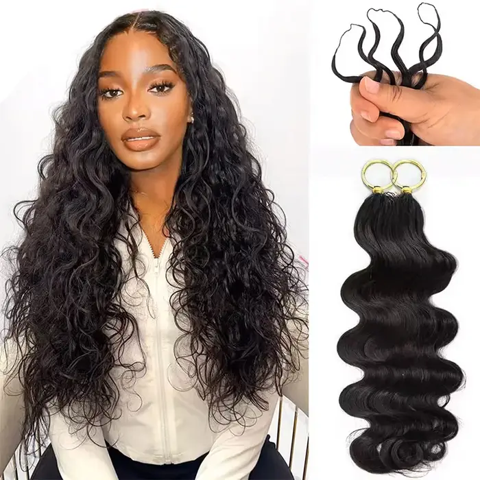 Extensions de cheveux humains au crochet de 30 pouces, ondulés, 12A, sans nœuds, pré-séparés, en plu