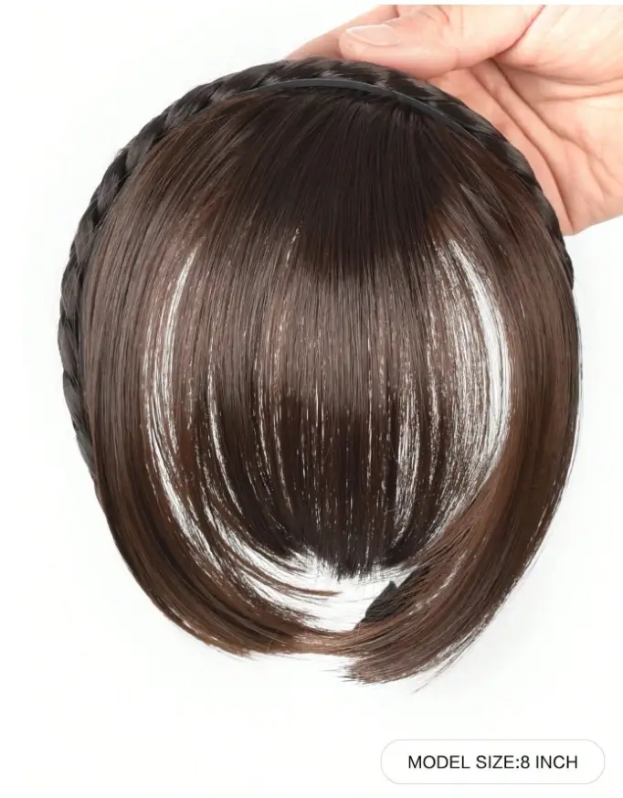 Frange de cheveux avec bandeau tressé