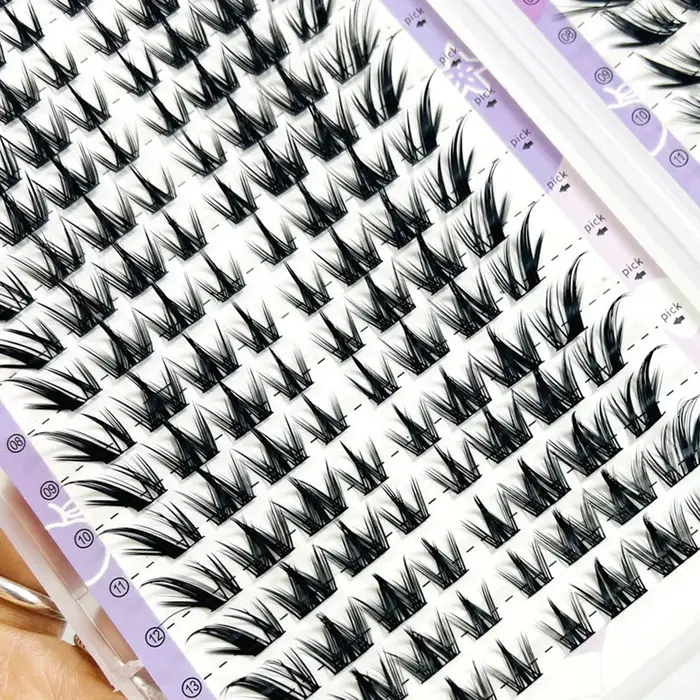 Faux cils de Style coréen en forme de U