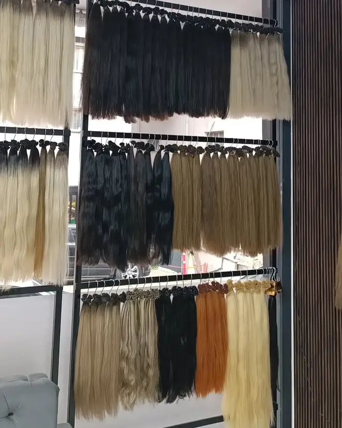 Cheveux raides pointe plate Extensions