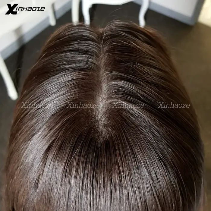 Perruque Full Lace Wig sans colle, cheveux naturels, Body Wave, brun foncé, doux, baby hair, HD, 5x5, pre-plucked, densité 180%, 360
