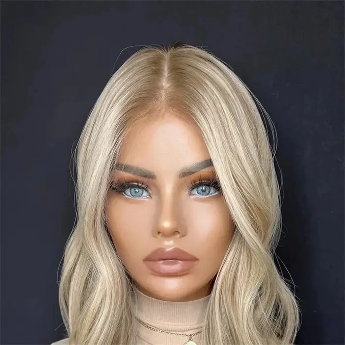 Perruque Lace Front 13x4 14 pouces Blond Doré Ombré pour Femme