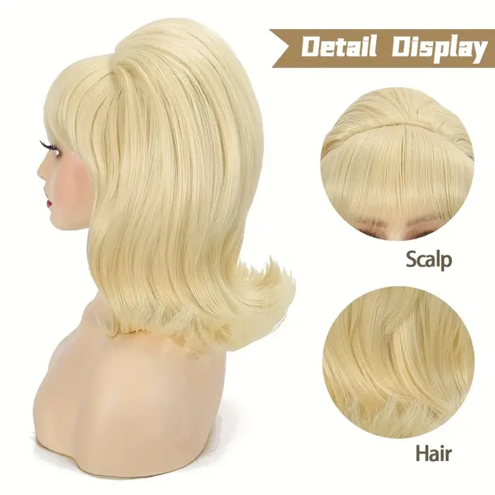 Perruque Bob blonde de 14 pouces pour femmes