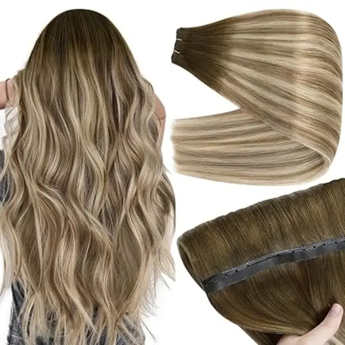 Pleine brillance 100 grammes papillon trame Extensions de cheveux