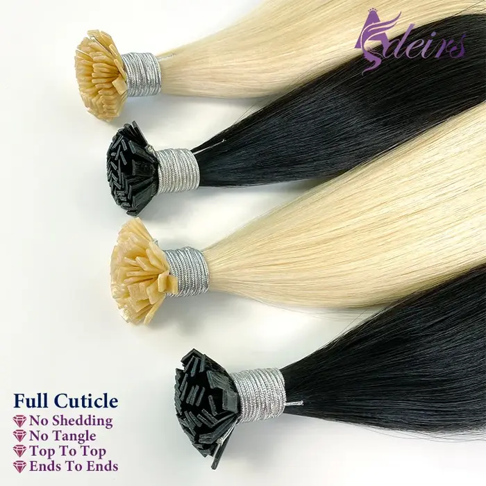 KtKerBrian-Extensions de Cheveux à Pointe Plate Droite pour Salon