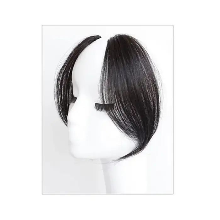 Perruque Synthétique Bouclée avec Frange Courte pour Femme