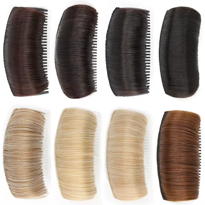 Clip cheveux synthétiques Invisible faux cheveux Base bosse moelleux coussin de cheveux style insére