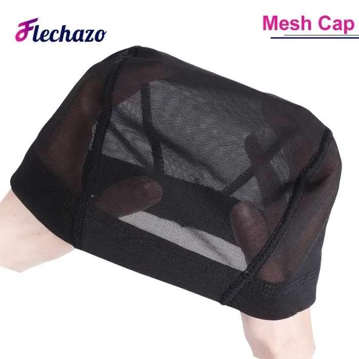 Bonnets de perruque sans colle pour femmes, 3 pièces, bonnet de perruque en maille noire pour la fab