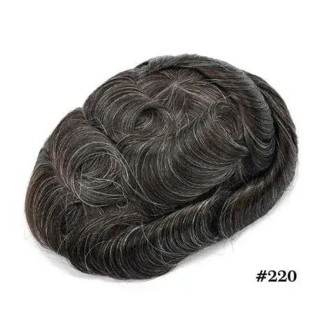 Prothèse capillaire masculine I SKIN 0.12-0.14mm en PU intégral avec nœuds