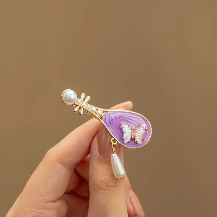 Pince à cheveux Pipa, nouvelle pince latérale de style chinois pour franges