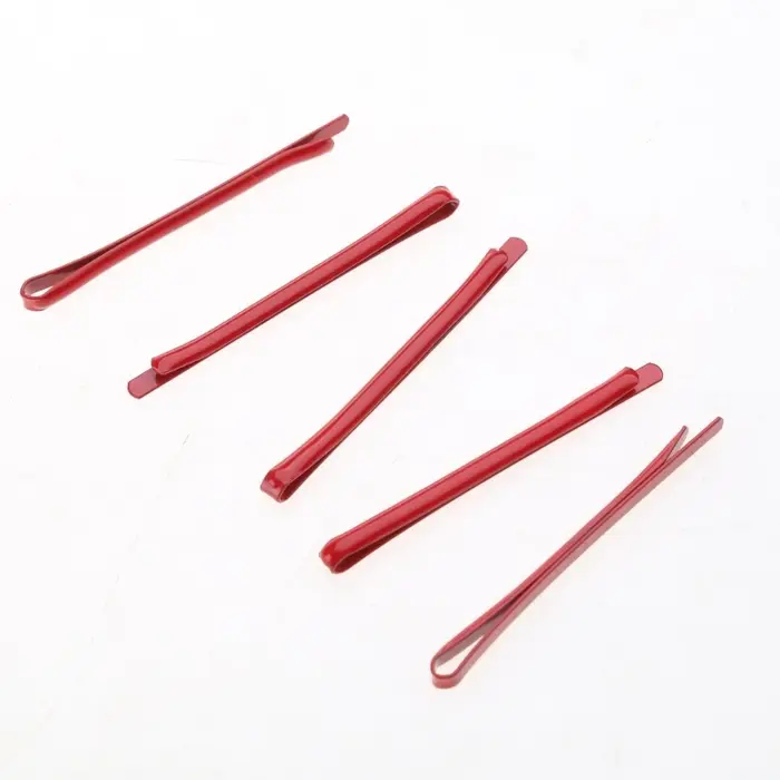 Pinces à cheveux rouges épingles