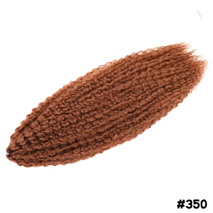 Tresses brésiliennes synthétiques bouclées Extension de tressage doux 20-28 pouces Afro Crochet cheveux longue vague