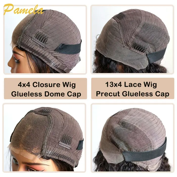 Perruque Bob Blonde 100% cheveux humains vague profonde lâche courte Ombre 4 27 couleur marron avant de lacet sans