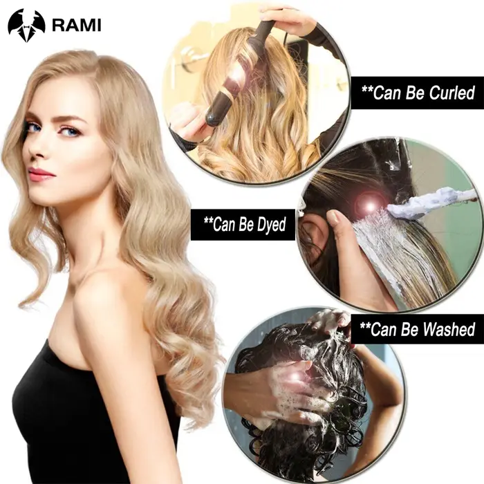Extension de cheveux humains pour femmes 7 pièces pince en trame