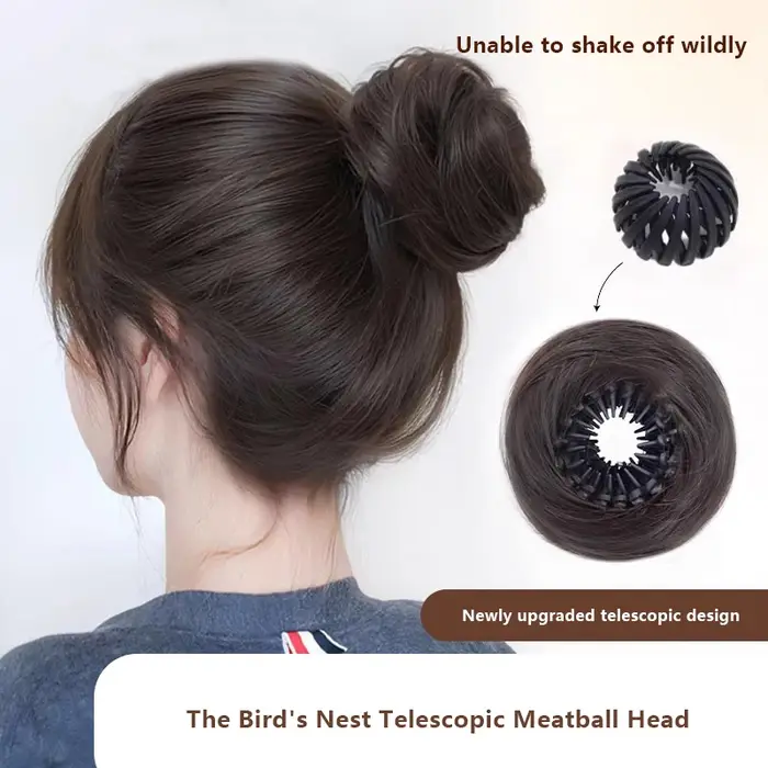 Chignon synthétique lisse à clipser