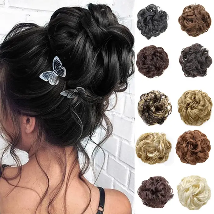 Chignon synthétique Flexible et élastique pour femmes
