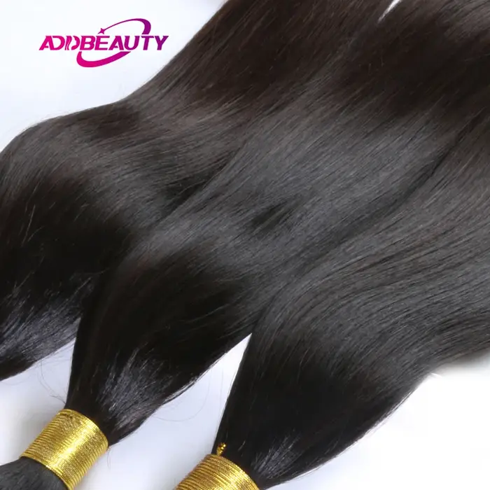 Extensions de cheveux humains lisses en vrac pour tresses bohèmes, 50g/pièce, cheveux naturels véritables pour femmes
