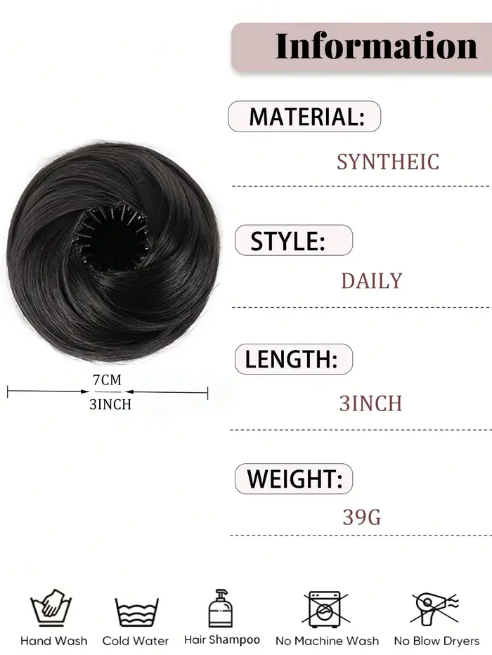 Perruque queue de cheval synthétique réglable pour femmes, chignon magique en forme de nid d'oiseau 