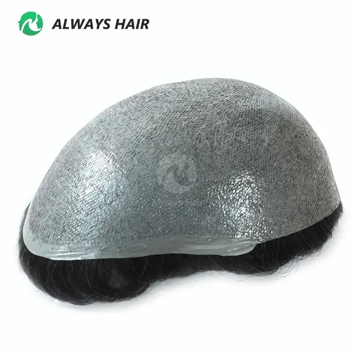 OS21-perruque pour homme, postiche en boucle en V, système de remplacement de cheveux, peau Super fi