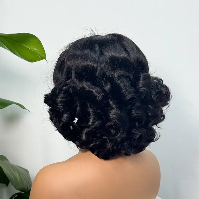 330% Demnsity 5x5 dentelle lâche rebondissant perruques de cheveux humains lâche rebondissant bouclé
