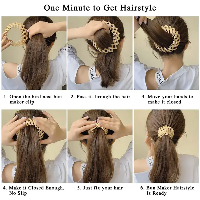 1/4/7 pièces Pinces à cheveux tendance en forme de nid d'oiseau pour femmes