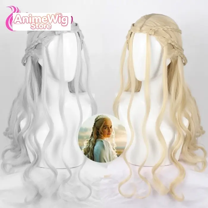 Perruque synthétique longue et bouclée Daenerys Targaryen