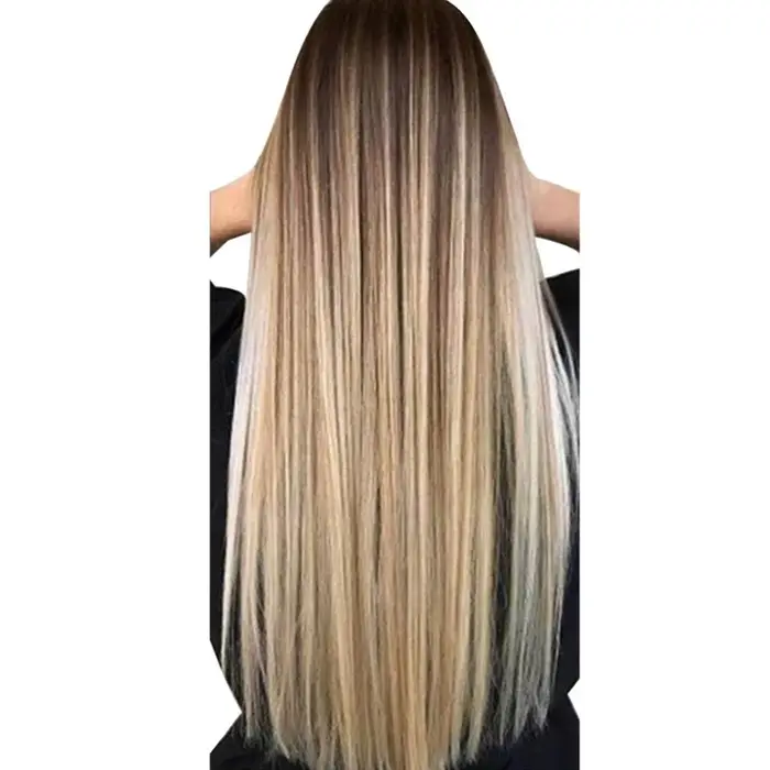 Perruque synthétique lisse et longue de 72cm pour femme
