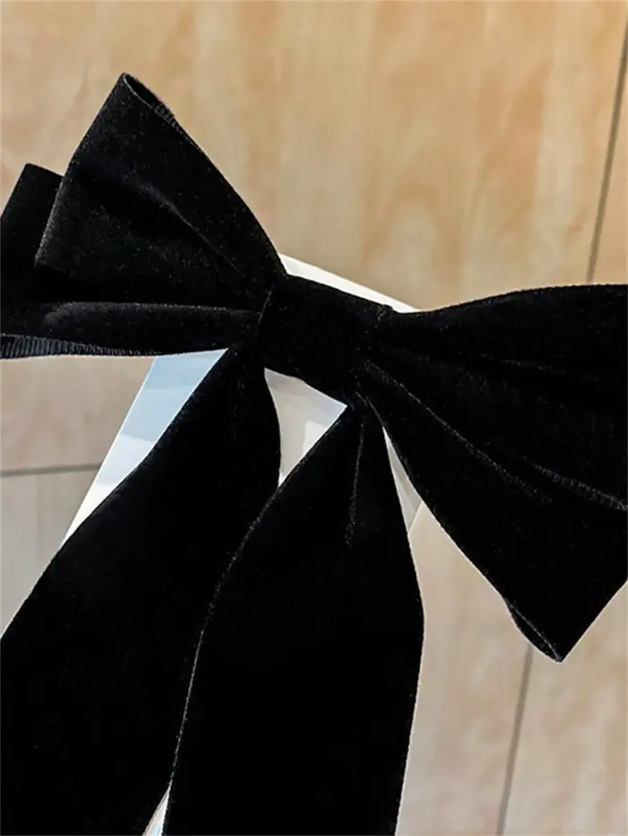 1 pince à cheveux pour femmes automne-hiver vintage velours arc dos
