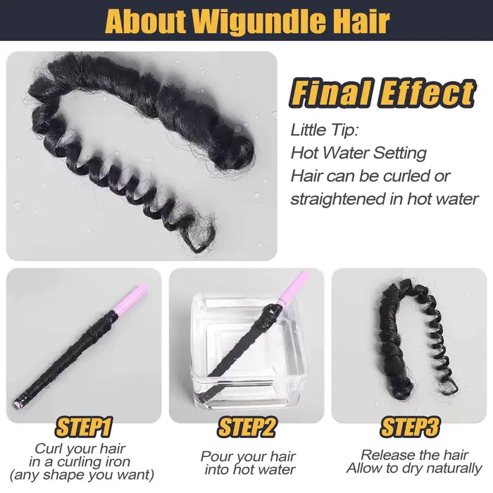 Wigundle Extensions de cheveux pour femmes boîte torsion tresses facile Crochet cheveux EZ pré-étiré