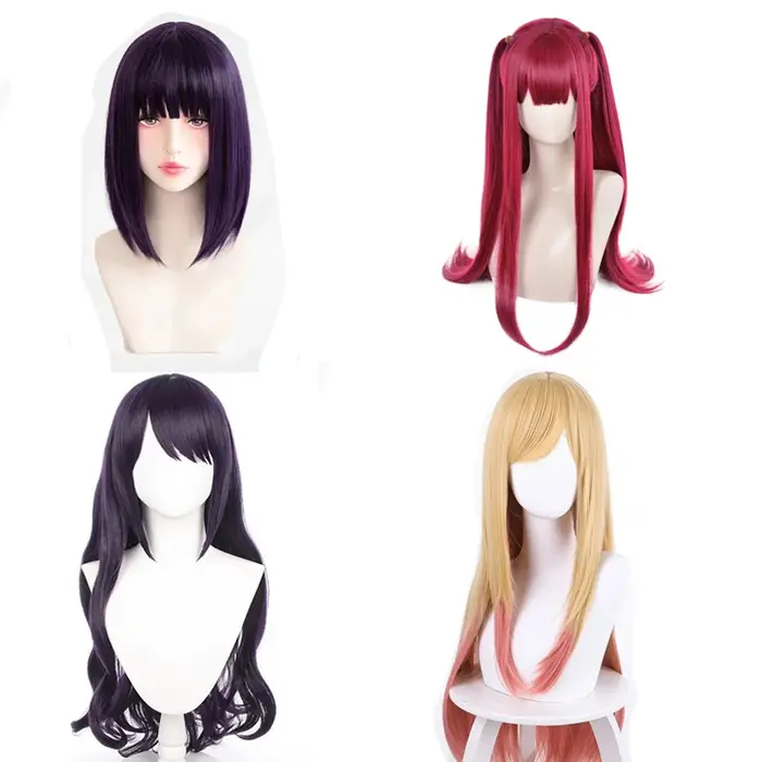 Perruque de cosplay synthétique Kuroe Shizuku Rizu Kyun Devil Shinju Gojo Wakana