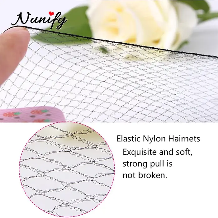 Nunify 5Mm filets à cheveux en Nylon Invisible jetable filet à cheveux Ballet danse Snoods filet chi