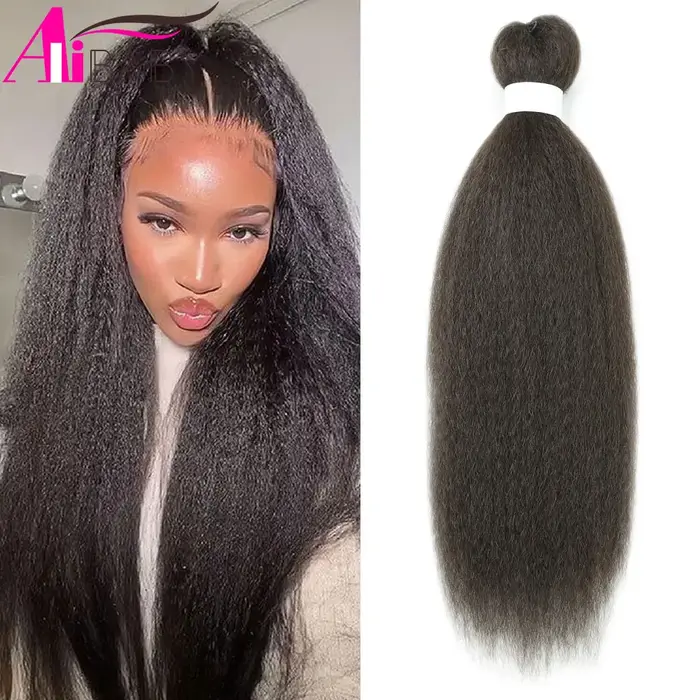 Alibaby 26 pouces Vixen cheveux paquets synthétiques Yaki droite Crochet Extensions