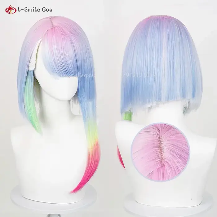 Perruque Anime Lucy Cosplay pour femme