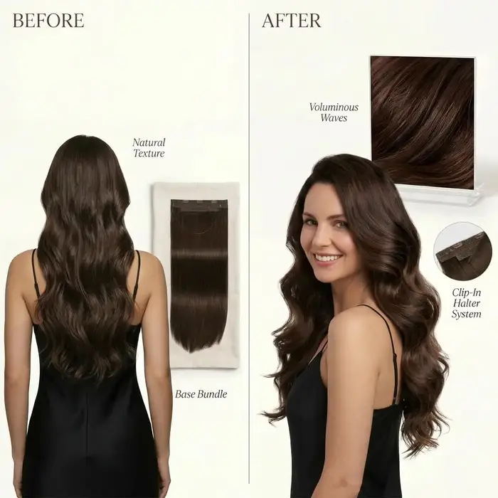 # Extensions de cheveux à 2 fils