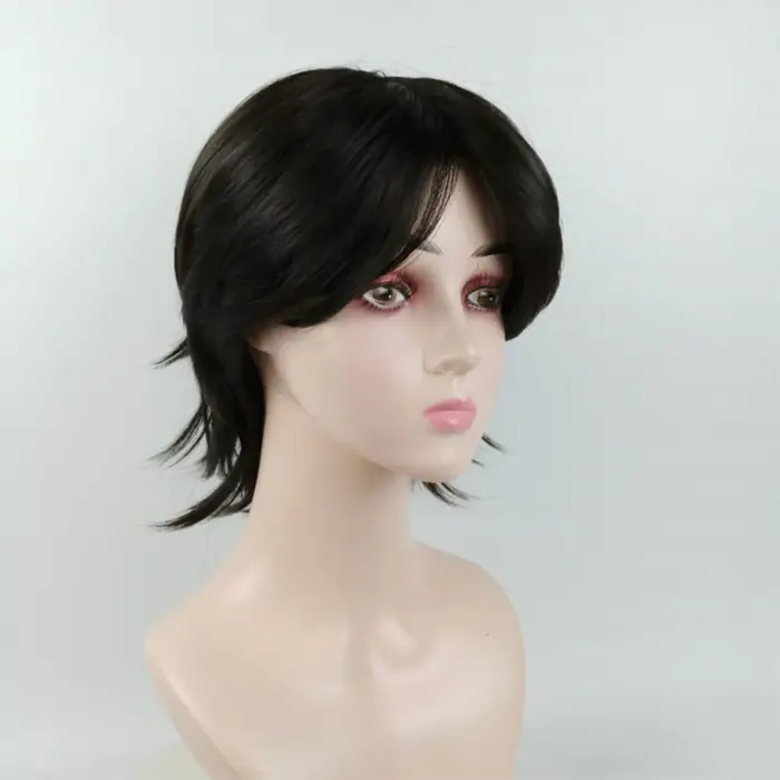 Cheveux courts ultraviolets synthétiques pour hommes